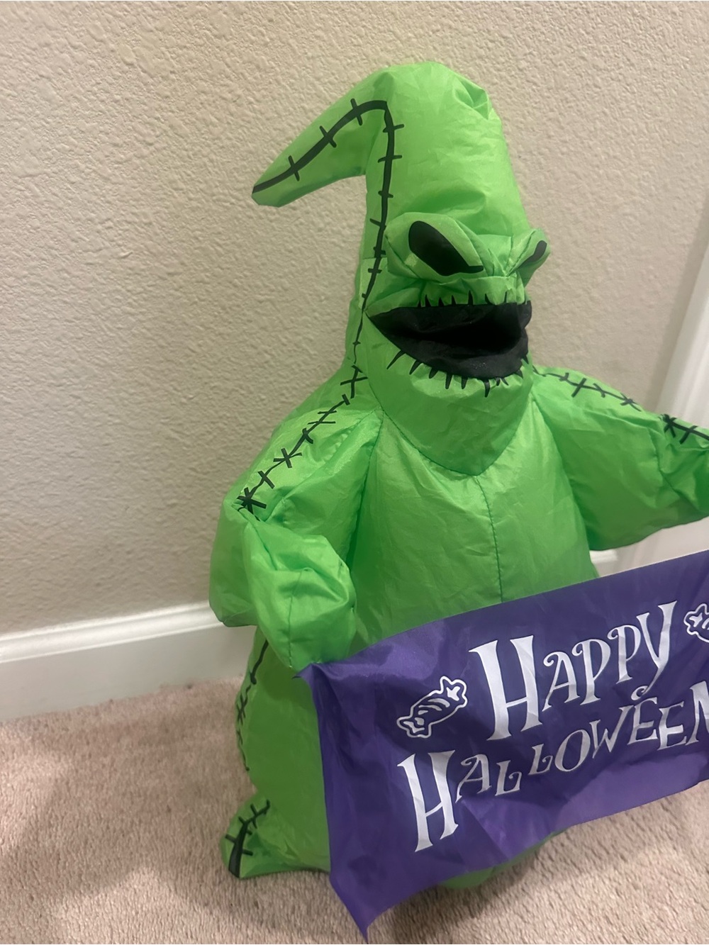 Green Oogie Boogie mini Halloween inflatable the nightmare before Christmas